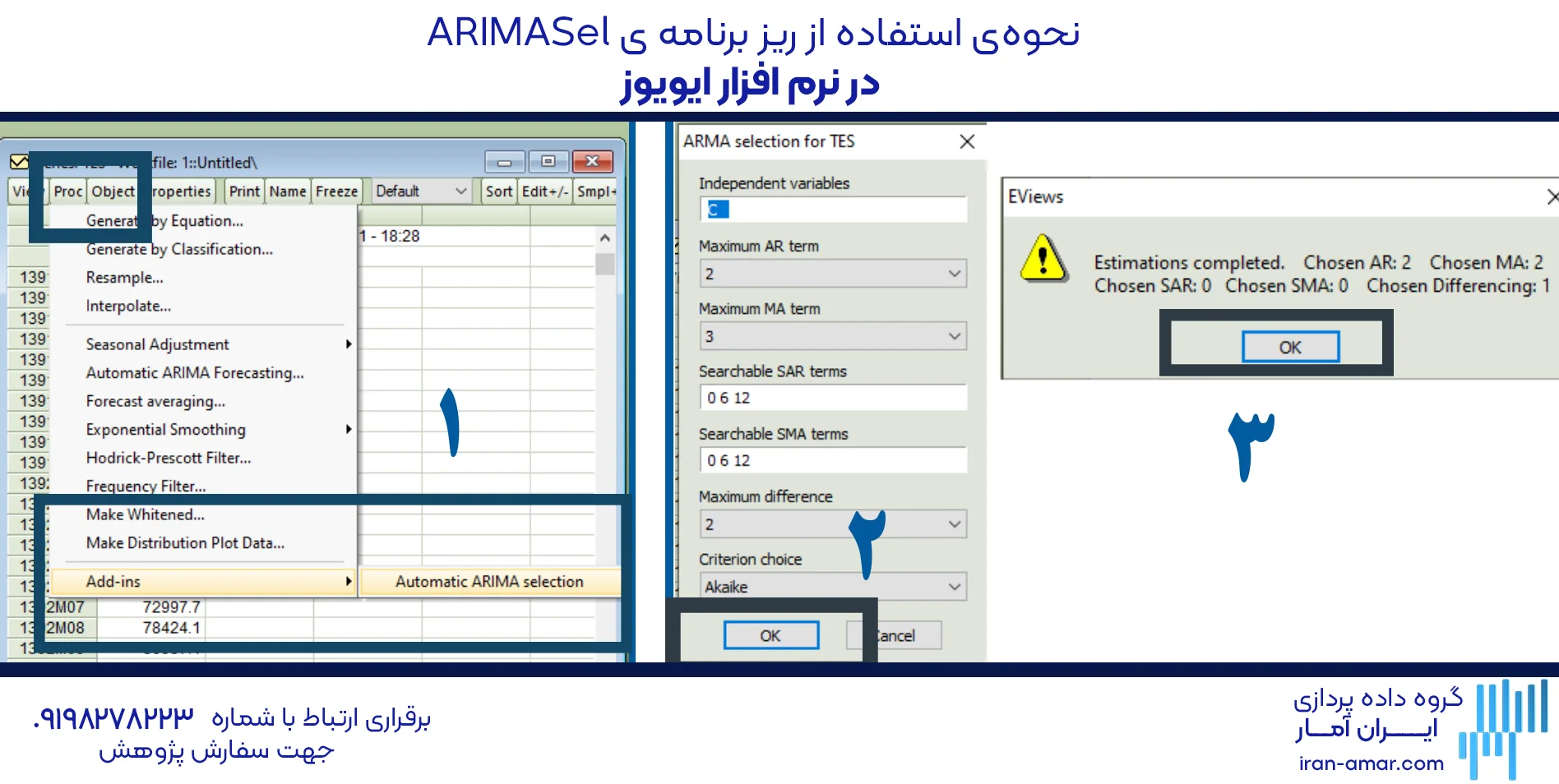 سری زمانی واریانس همسان ایران آمار