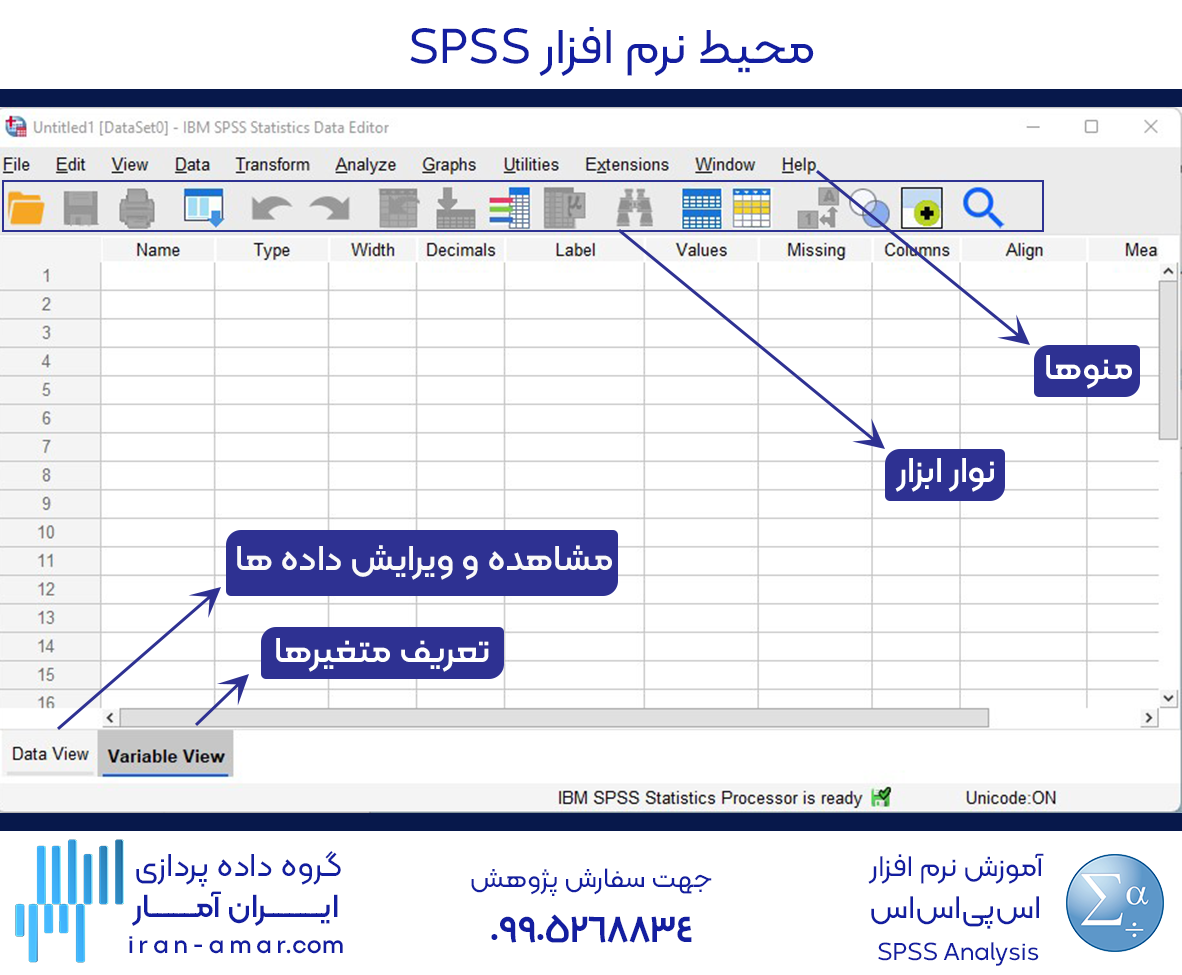 آشنایی با محیط نرم افزار SPSS